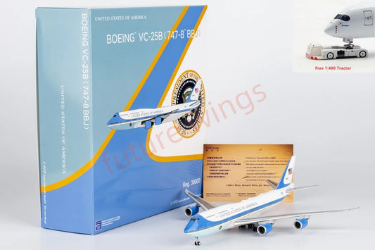 1:400 NG Models NG78040 USAF VC-25B(B747-8) 30000 Aircraft Model+Free Tractor