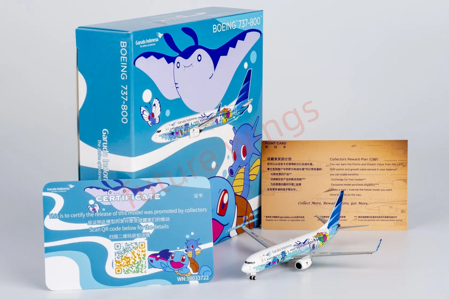 1:400 NG Models NG58229 Garuda Indonesia B737-800 PK-GMU “Pikachu”Aircraft Model+Free Tractor