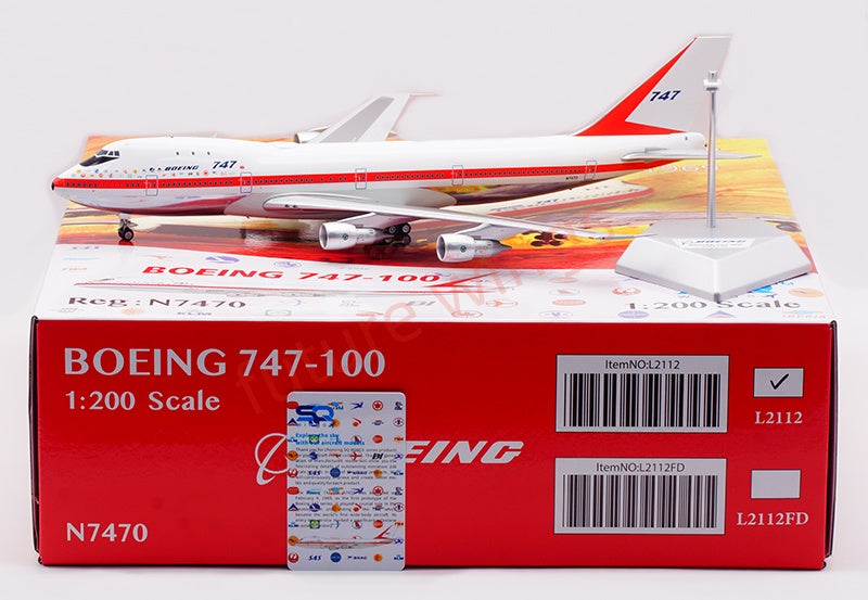 1:200 SQ Wings Boeing B747-100 N7470 "First Flight Livery"Diecast Aircraft Model