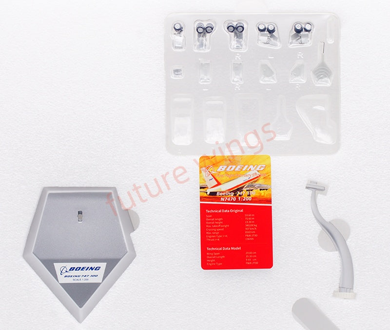 1:200 SQ Wings Boeing B747-100 N7470 "First Flight Livery"Diecast Aircraft Model