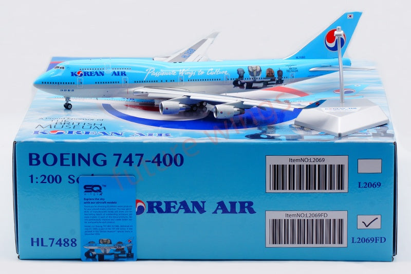 1:200 SQ Wings Korean Air B747-400 HL7488 Diecast Aircraft Model