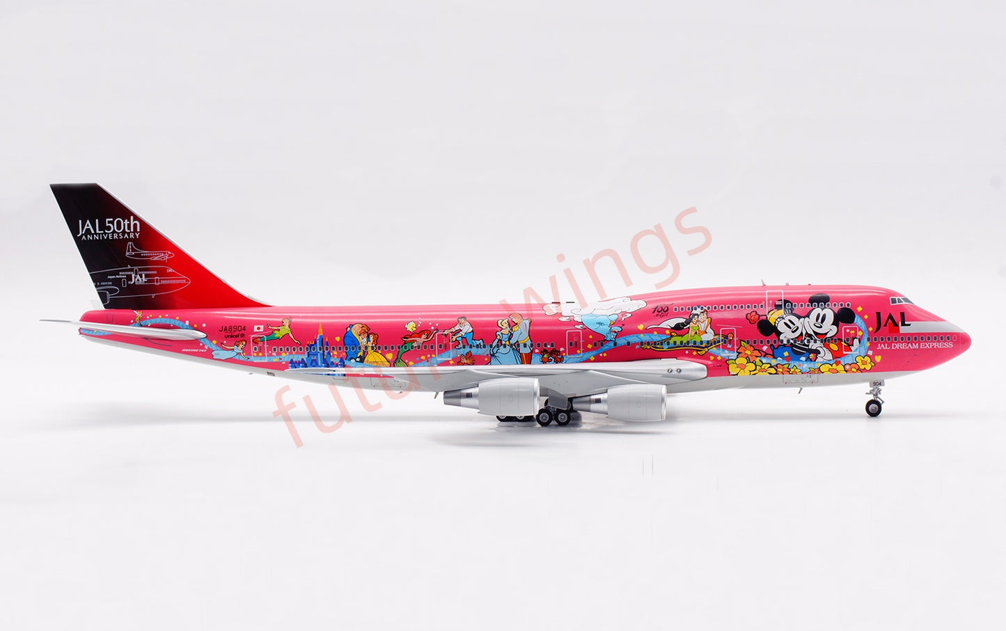 1:200 SQ Wings JAL Japan Airlines B747-400D JA8904 Diecast Aircraft Model