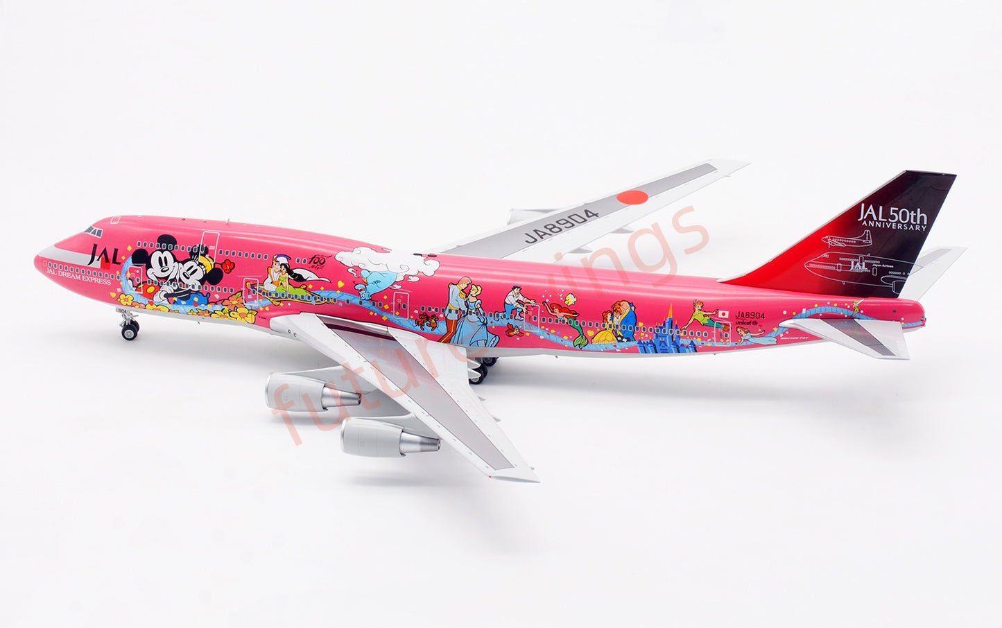1:200 SQ Wings JAL Japan Airlines B747-400D JA8904 Diecast Aircraft Model