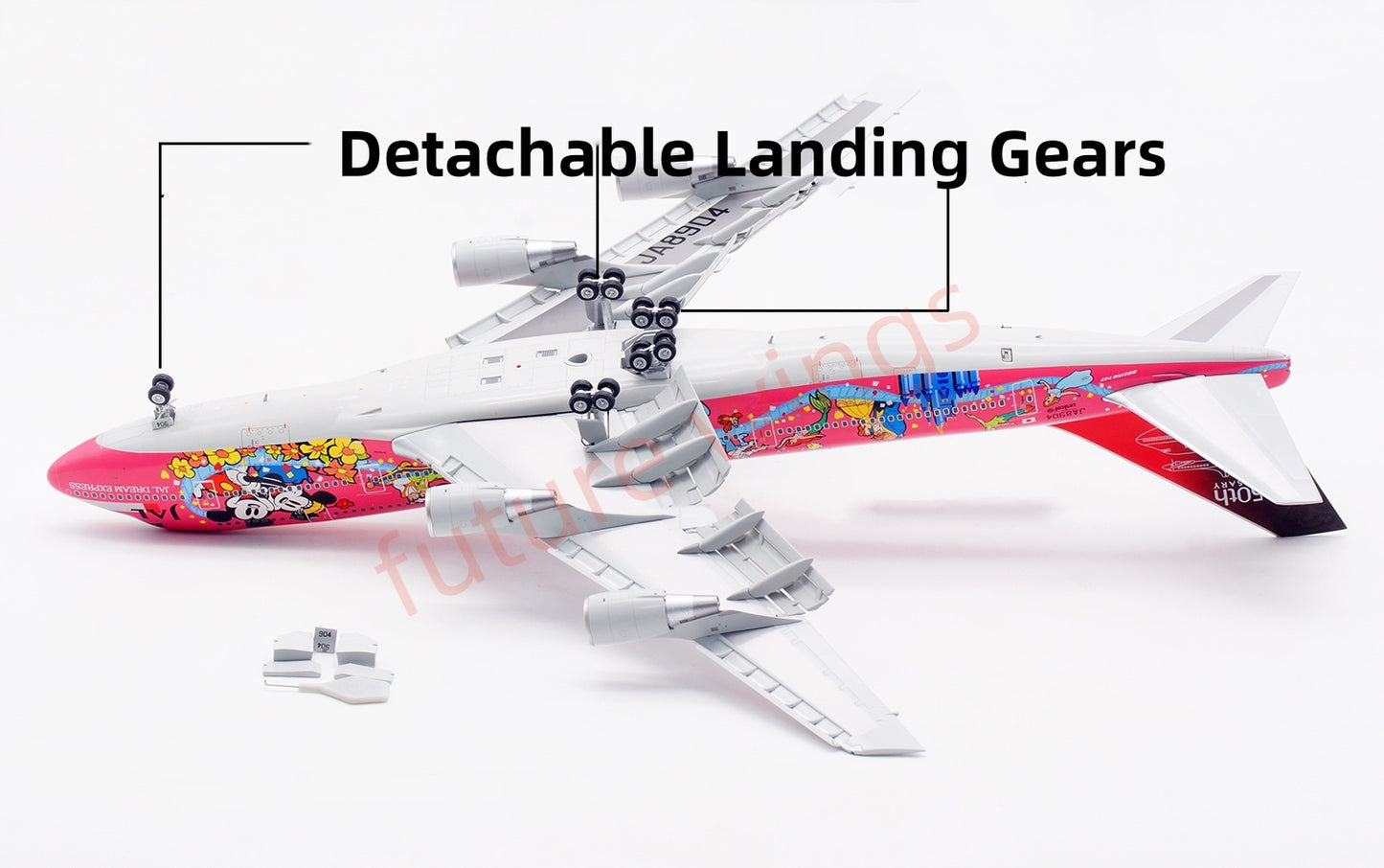 1:200 SQ Wings JAL Japan Airlines B747-400D JA8904 Diecast Aircraft Model
