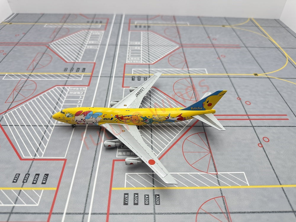 1:400 Geministar ANA B747-400 JA8957 "Pokemon" Aircraft Model+Free Tractor