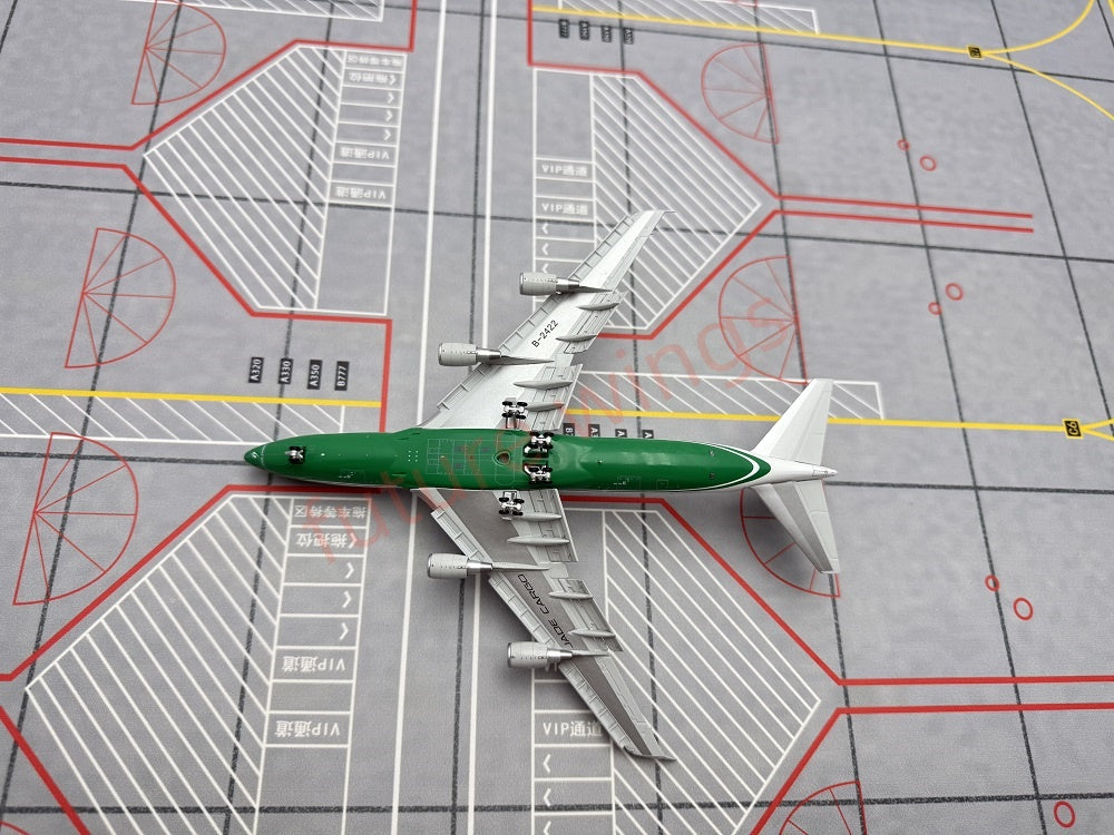 1:400 Geministar JADE Cargo B747-400 B-2422 Aircraft Model+Free Tractor