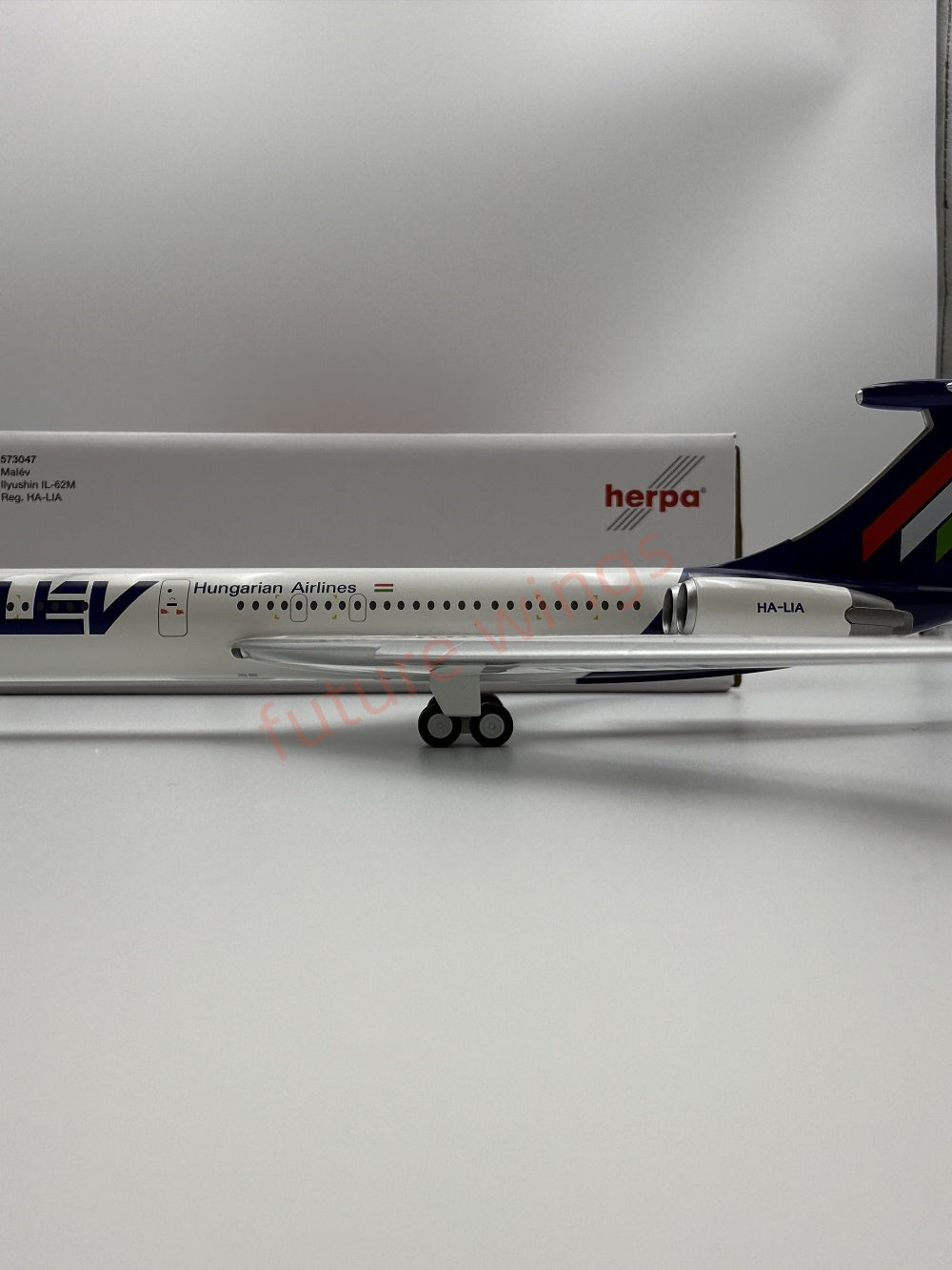 1:200 Herpa Wings Malév/Lot/Ukraine/Interflug Ilyushin IL-62M Diecast Aircraft Model