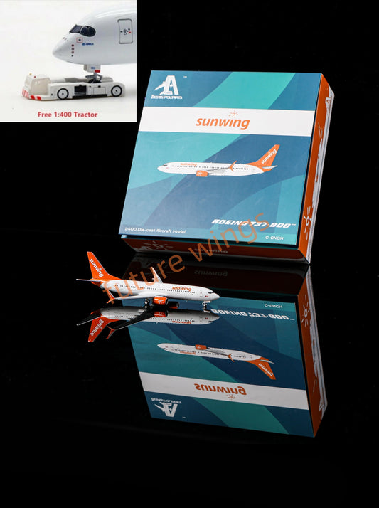 1:400 AeroPolaris 7380007 Sunwing B737-800 C-GNCH Aircraft Model+Free Tractor