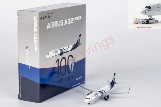 1:400 NG Models NG13130 Delta Airlines A321neo N589DT "100Yeas"Aircraft Model+Free Tractor