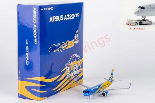 1:400 NG Models NG15058 Etihad Airways A320neo A6-EJB Aircraft Model+Free Tractor