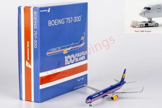 1:400 NG Models NG45009 Iceland Air B757-300TF-ISX "100Years"Aircraft Model+Free Tractor