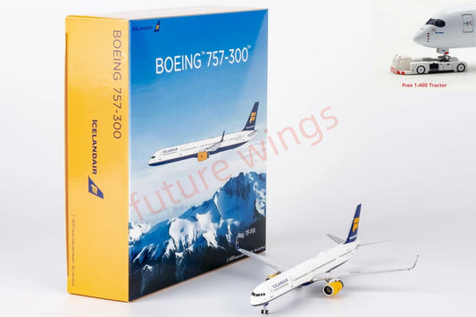1:400 NG Models NG45008 Iceland Air B757-300 TF-FIX Aircraft Model+Free Tractor