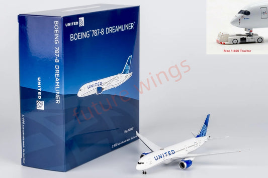 1:400 NG Models NG59031 United Airlines B787-8 N26902 Aircraft Model+Free Tractor