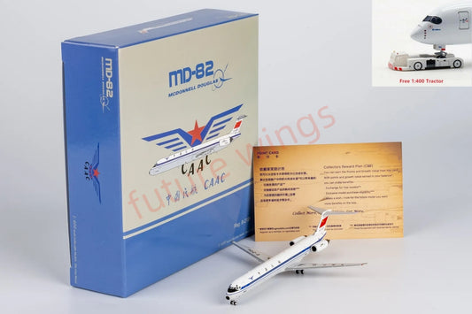 1:400 NG Models NG83016 CAAC McDonnell Douglas MD-82 B-2124 Aircraft Model+Free Tractor