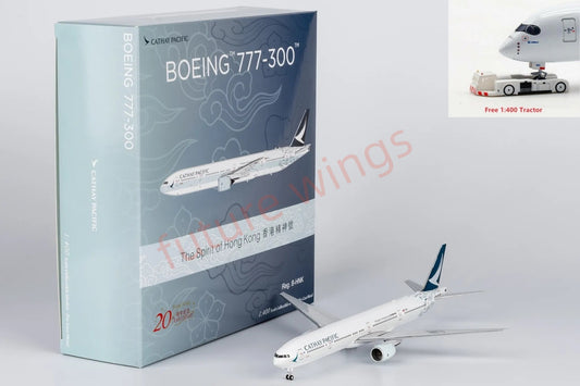 1:400 NG Models NG73071 Cathay Pacific B777-300 B-HNK Aircraft Model+Free Tractor