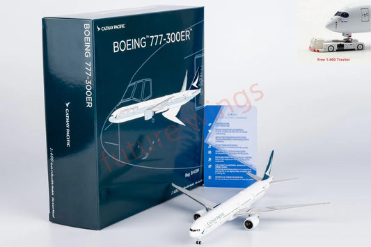 1:400 NG Models NG73069 Cathay Pacific B777-300ER B-KQW Aircraft Model+Free Tractor