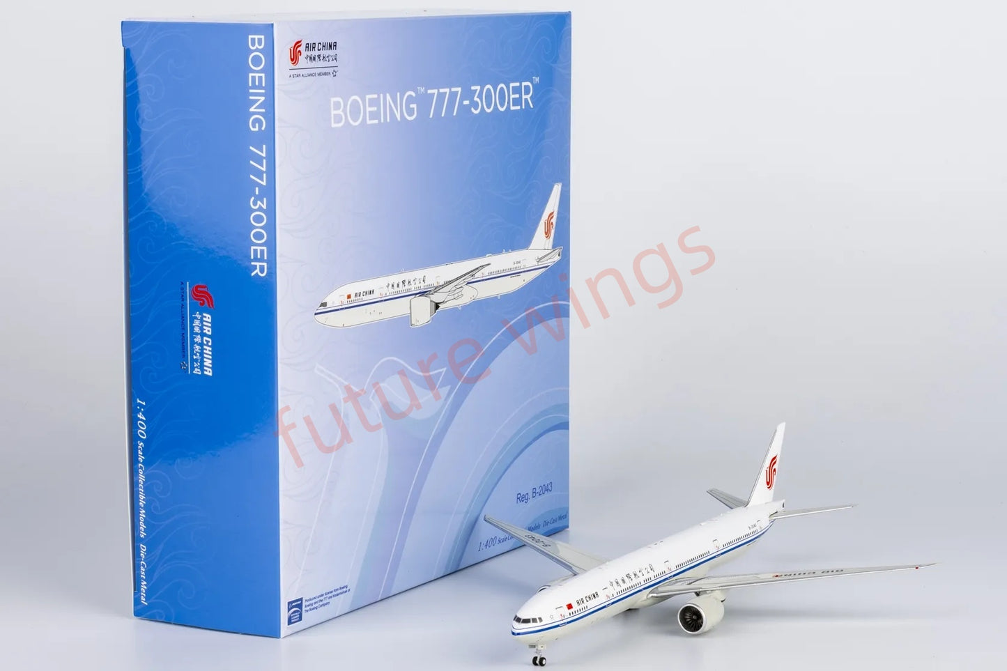 1:400 NG Models NG73067 Air China B777-300ER B-2043 Aircraft Model+Free Tractor