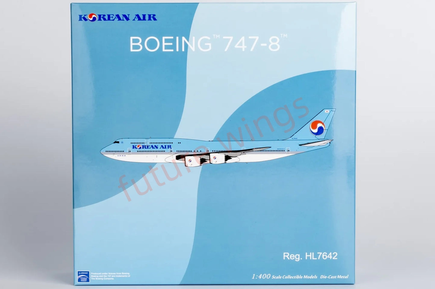 1:400 NG Models NG78038 Korean Air B747-8 HL7642 Aircraft Model+Free Tractor