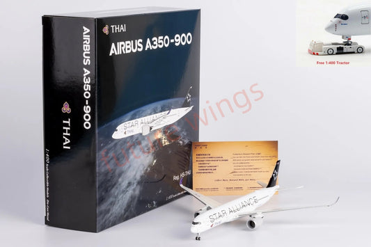 1:400 NG Models NG39083 Thai Airways A350-900 HS-THU "Star Alliance" Aircraft Model+Free Tractor