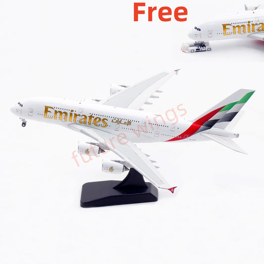 1:400 Aviation400 Emirates Airways A380 A6-EOE Aircraft Model Free Tractor+Stand