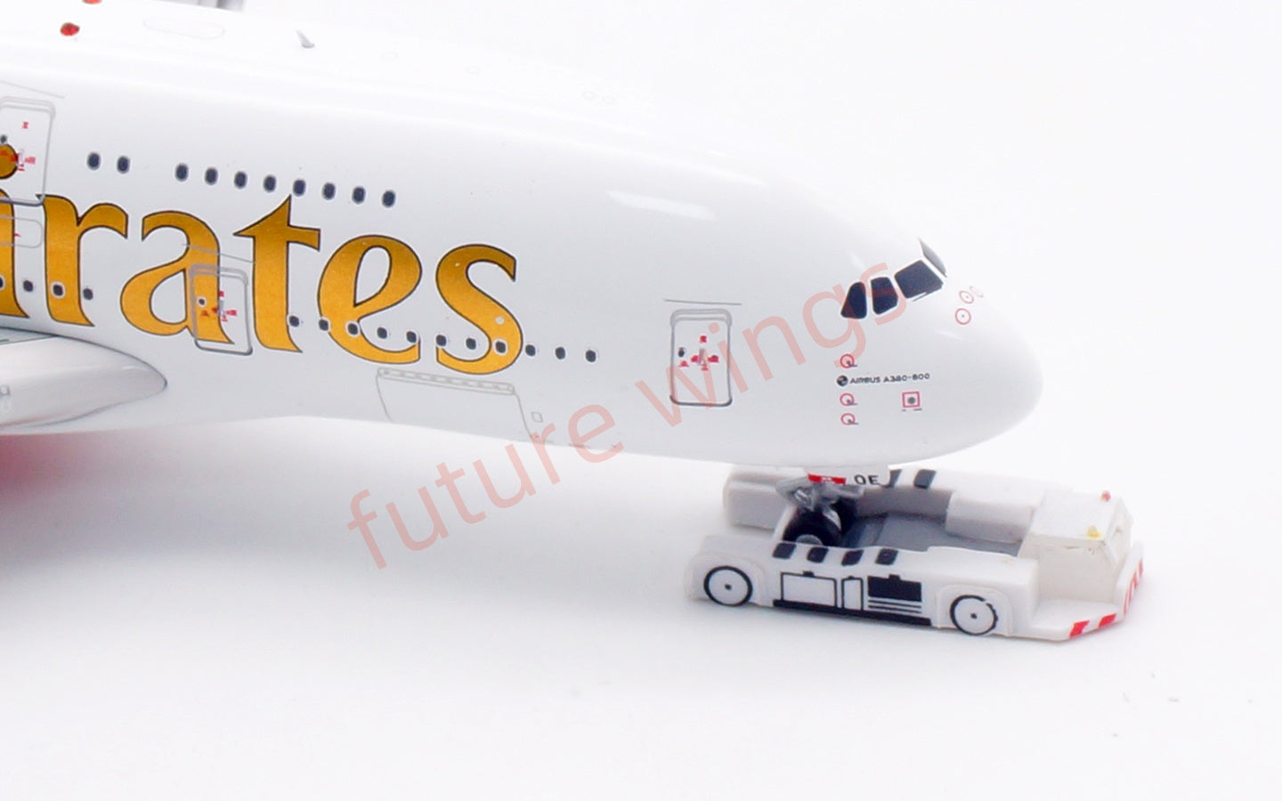 1:400 Aviation400 Emirates Airways A380 A6-EOE Aircraft Model Free Tractor+Stand