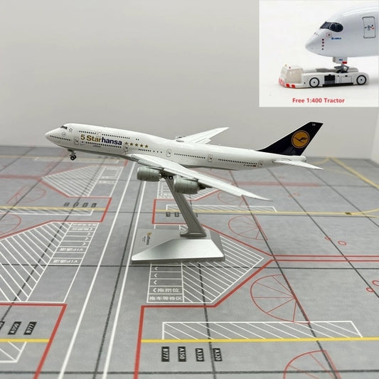 1:400 YY Wings Lufthansa Airlines Boeing B747-8 D-ABYD/D-ABYI/D-ABYM/D-ABYP Aircraft Model+Free Tractor