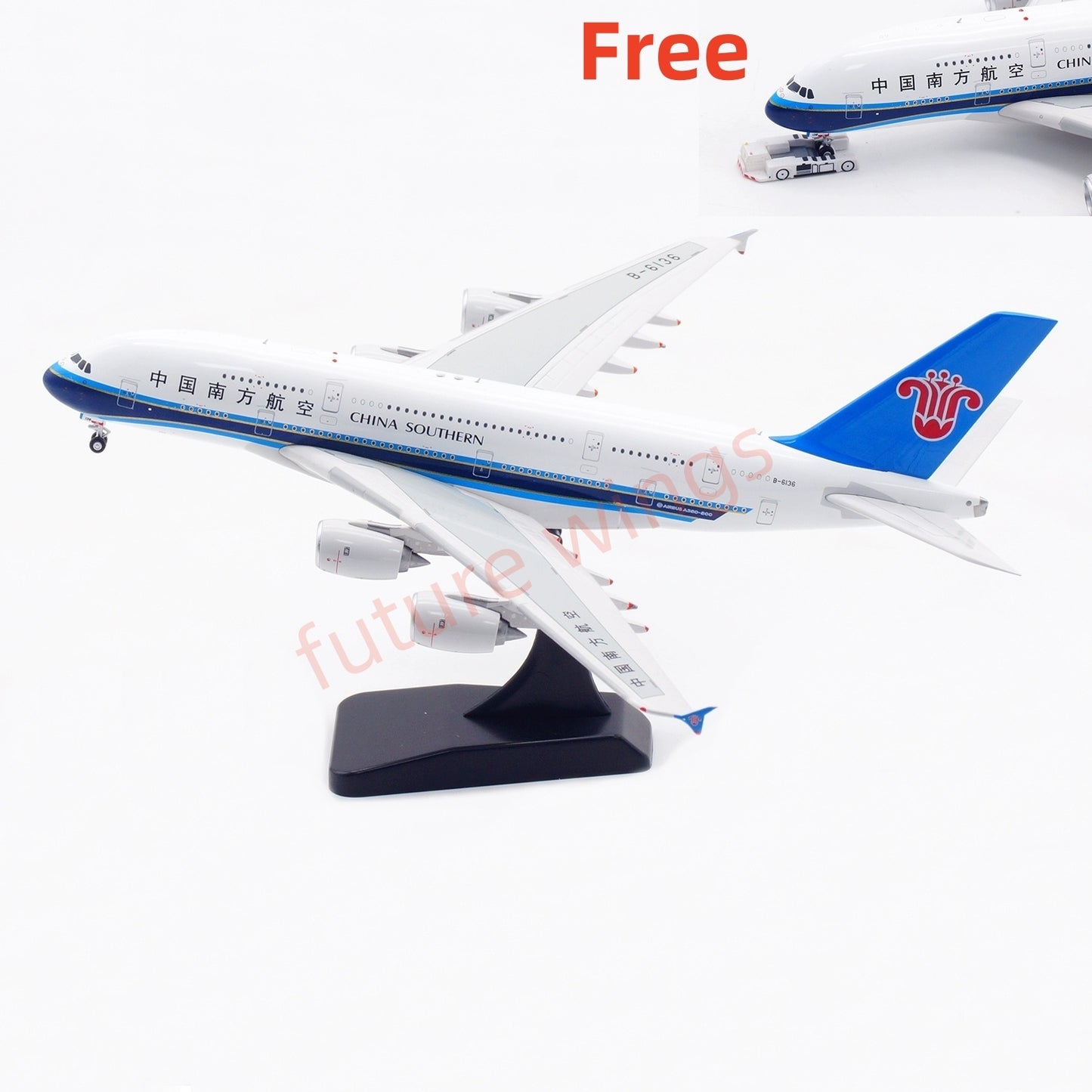 1:400 Aviation400 China Southern Airlines A380 B-6136/B-6137/B-6138/B-6139B-6140 Aircraft Model Free Tractor+Stand