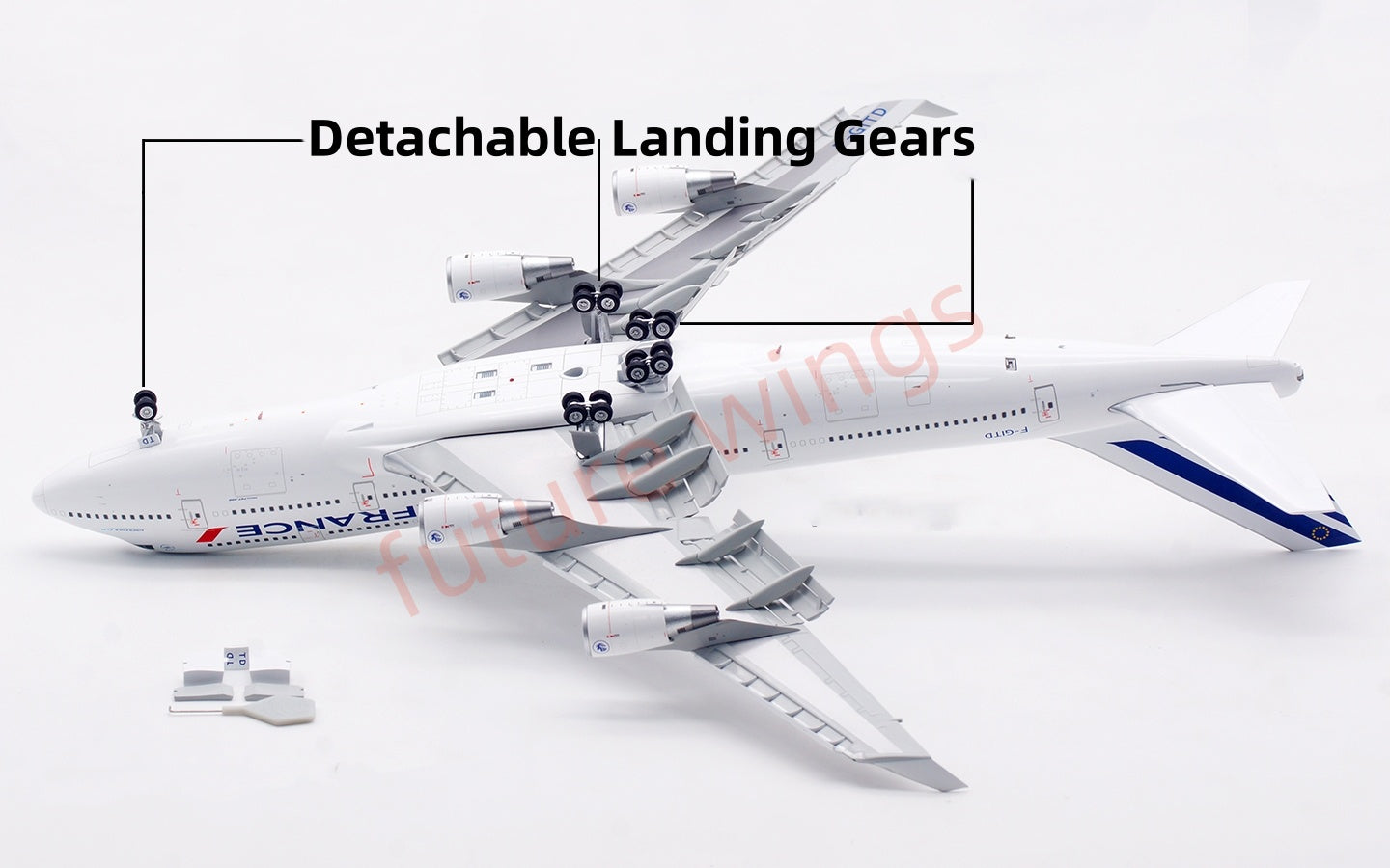 1:200 SQ Wings Air France B747-400 F-GITH F-GITD Diecast Aircraft Model