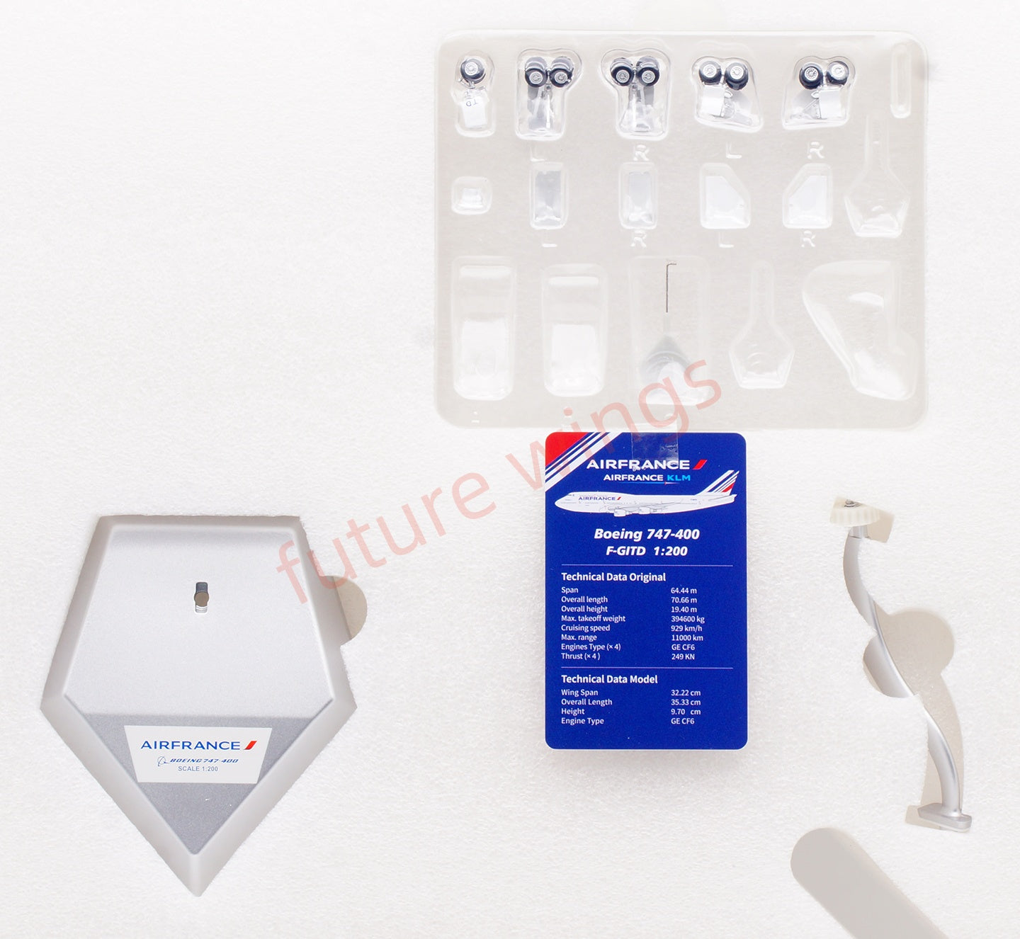 1:200 SQ Wings Air France B747-400 F-GITH F-GITD Diecast Aircraft Model
