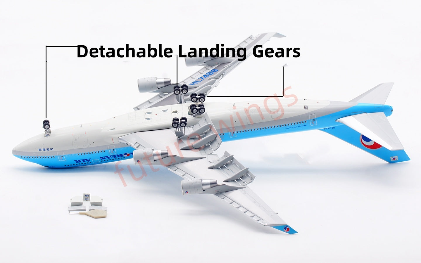 1:200 SQ Wings Korean Air B747-400 HL7488 Diecast Aircraft Model