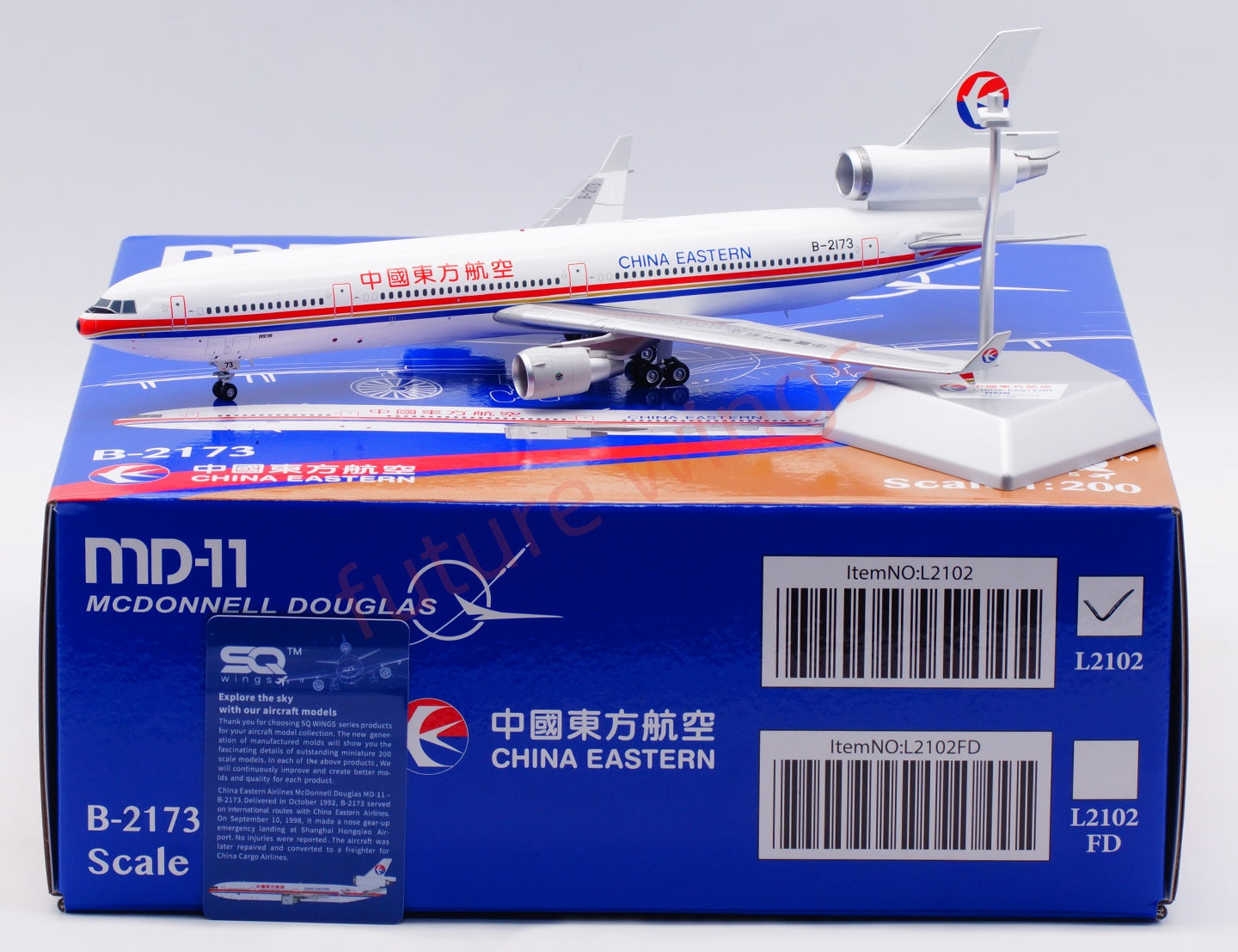 1:200 SQ Wings China Eastern Airlines McDonnell MD-11 B-2173 Diecast Aircraft Model