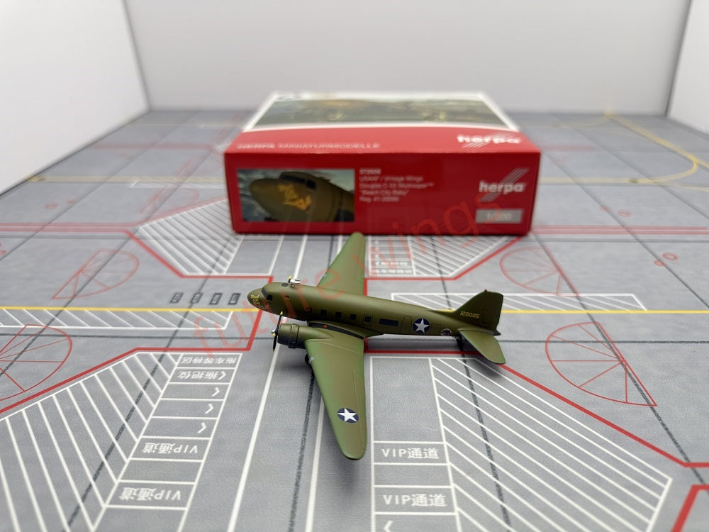 1:200 Herpa Wings 572706 USAF Douglas C-53  41-20095 Diecast Aircraft Model