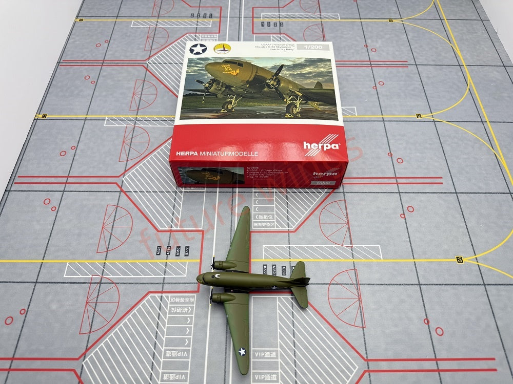 1:200 Herpa Wings 572706 USAF Douglas C-53  41-20095 Diecast Aircraft Model