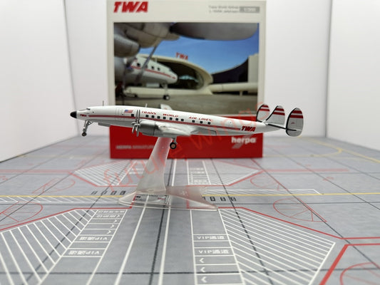 1:200 Herpa Wings TWA/Lufthansa/Alaska Lockheed L-1649A Diecast Aircraft Model