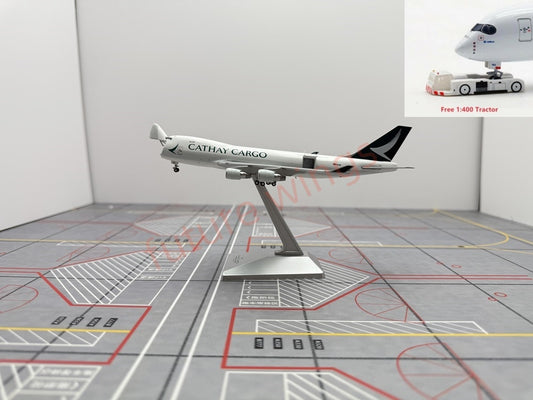 1:400 YY Wings Cathay Pacific Cargo B747-400F B-LID Aircraft Model+Free Tractor