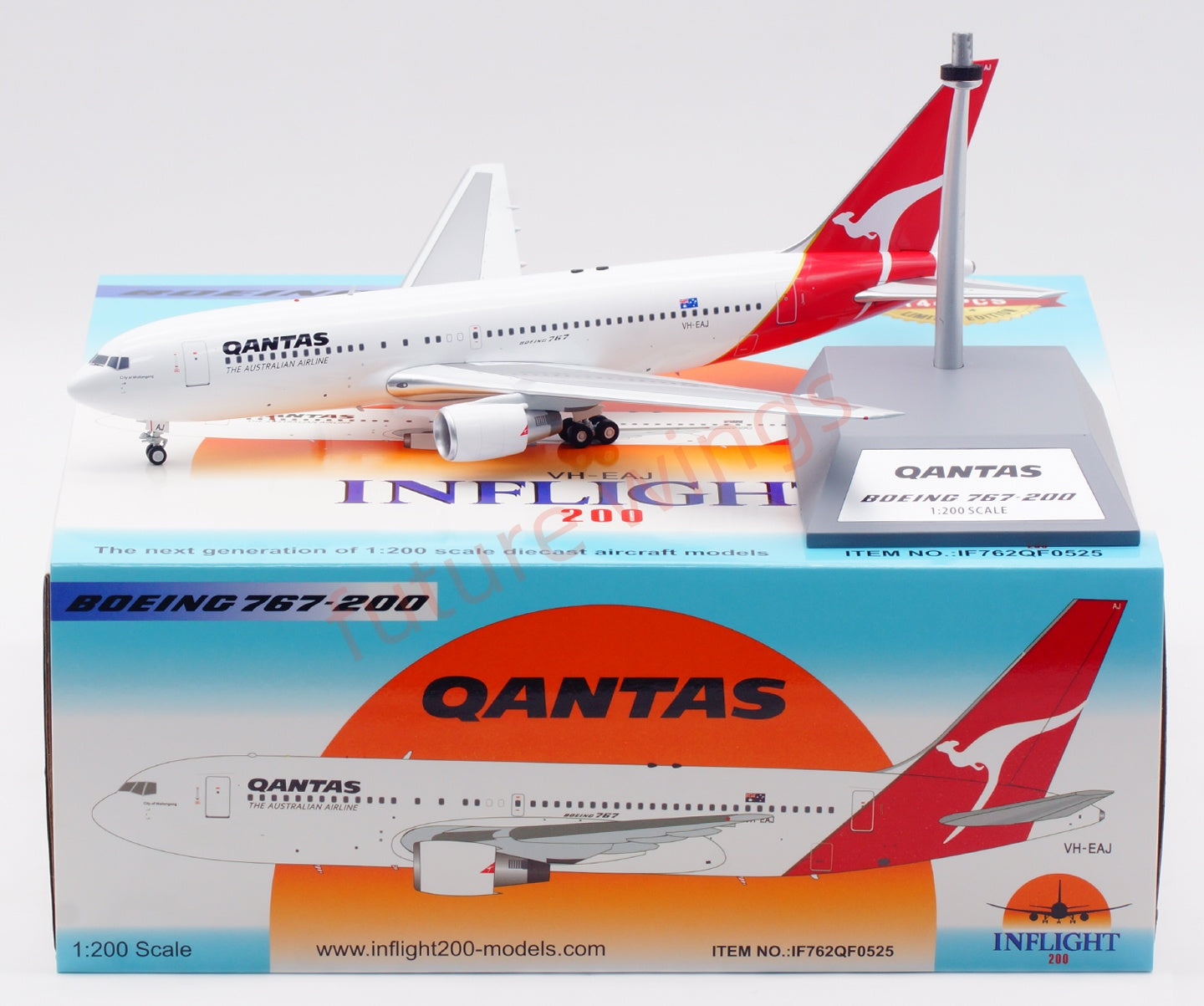 1:200 InFlight200 Qantas Airways B767-200 VH-EAJ Diecast Aircraft Model
