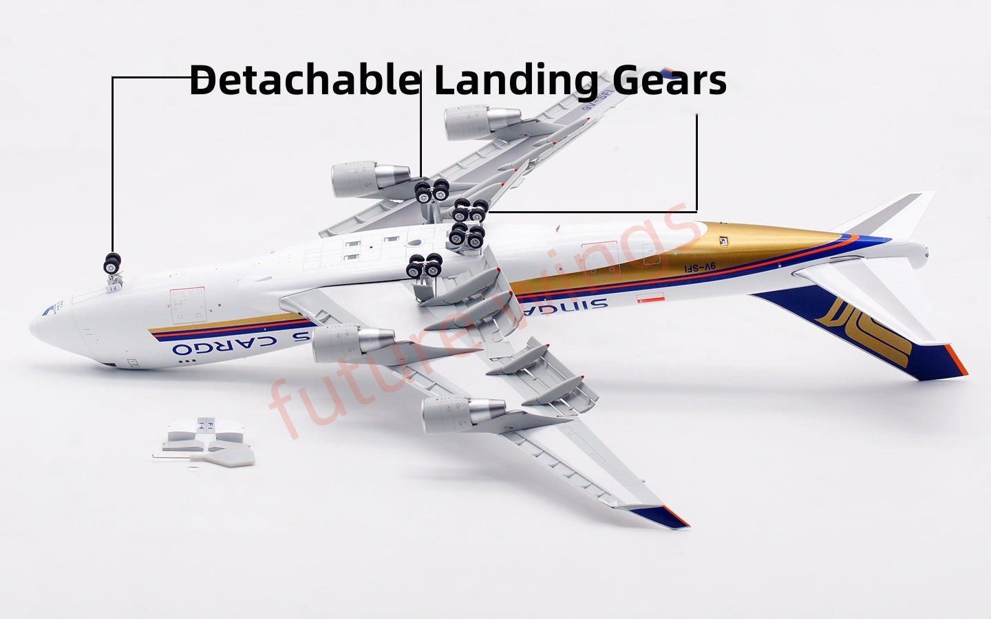 1:200 SQ Wings  Singapore Airlines Cargo B747-400F 9V-SFI Diecast Aircraft Model
