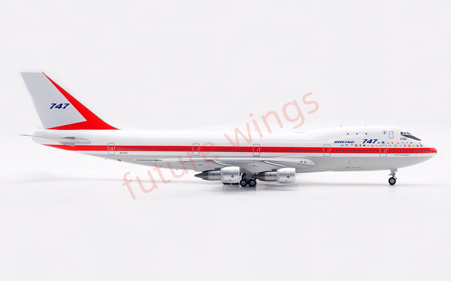1:200 SQ Wings Boeing B747-100 N7470 " Museum Edition"Diecast Aircraft Model