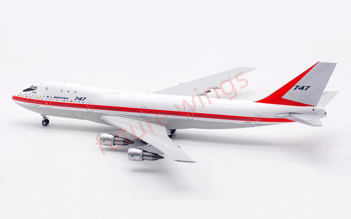 1:200 SQ Wings Boeing B747-100 N7470 " Museum Edition"Diecast Aircraft Model