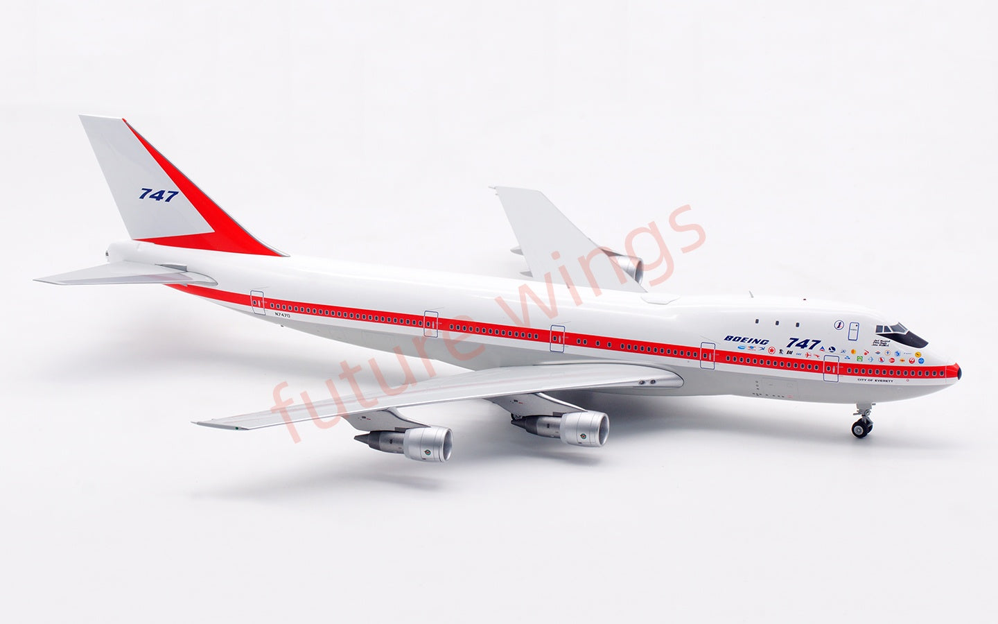 1:200 SQ Wings Boeing B747-100 N7470 " Museum Edition"Diecast Aircraft Model