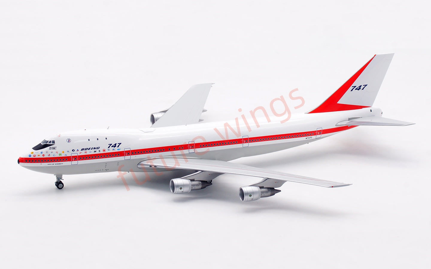1:200 SQ Wings Boeing B747-100 N7470 " Museum Edition"Diecast Aircraft Model