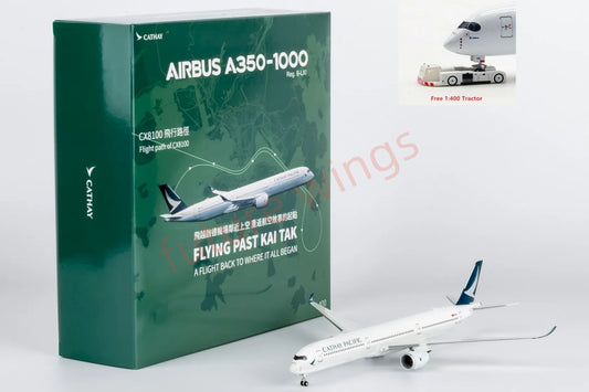1:400 NG Models NG57021 Cathay Pacific A350-1000 B-LXI Aircraft Model+Free Tractor