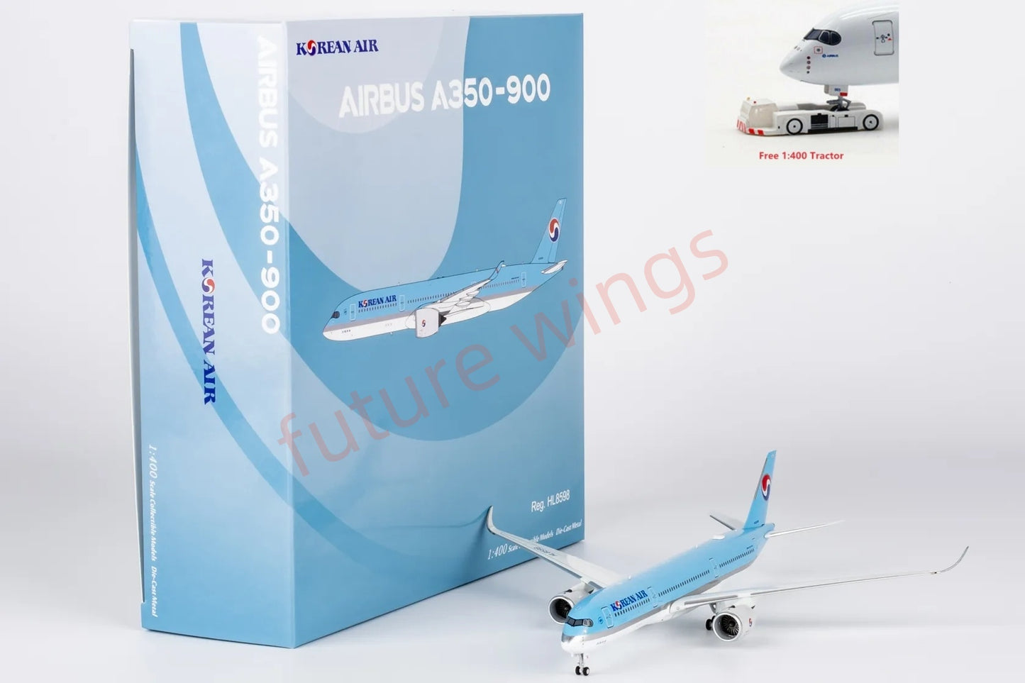 1:400 NG Models NG39102 Korean Air A350-900 HL8598 Aircraft Model+Free Tractor