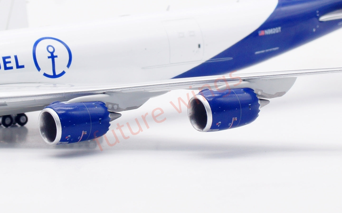 1:400 HX Models Atlas Air B747-8F N862GT Aircraft Model Free Tractor +Stand