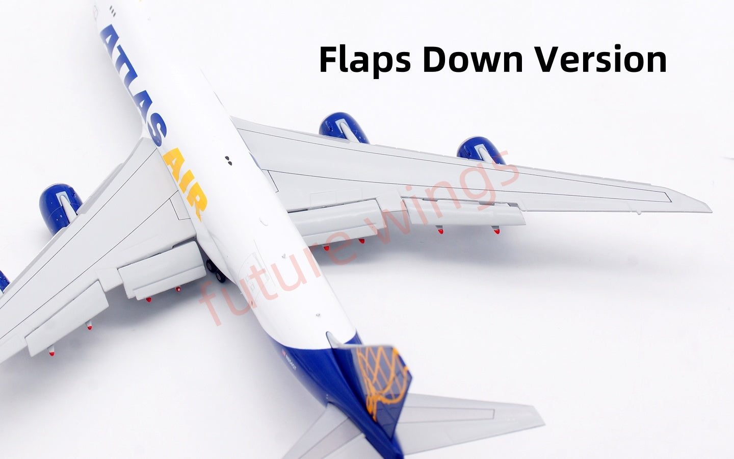 1:400 HX Models Atlas Air B747-8F N854GT Aircraft Model Free Tractor +Stand