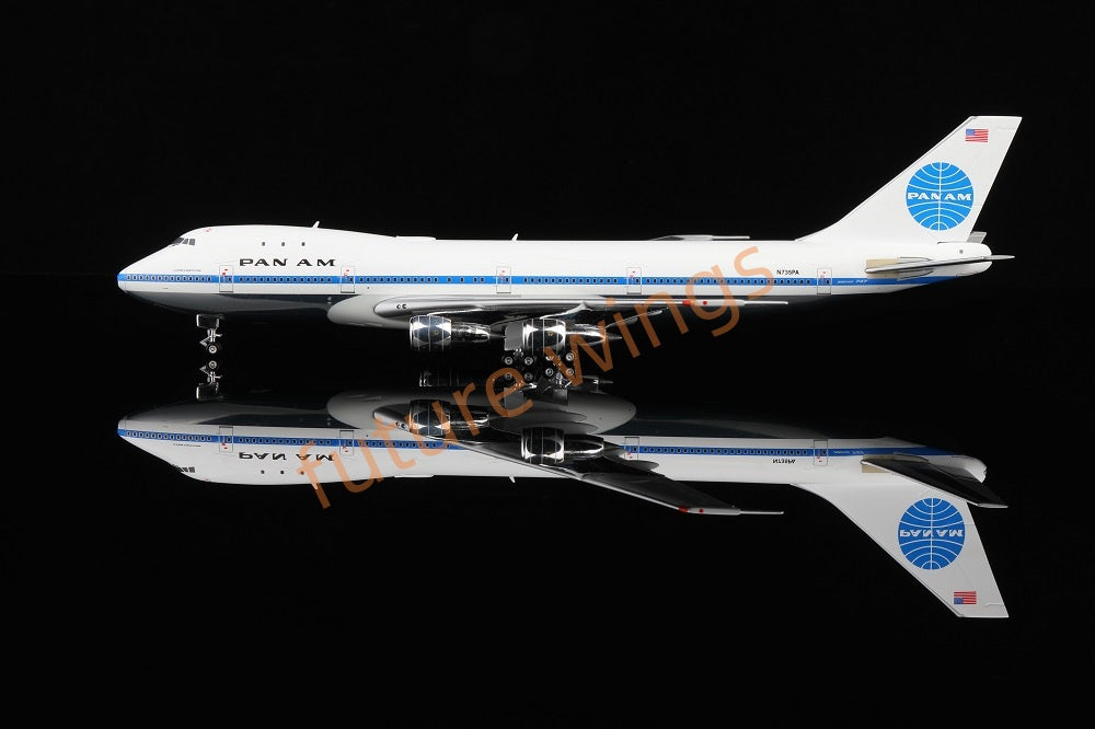 1:400 HX Models Pan AM B747-100 N747PA N735PA N732PA N733PA Aircraft Model With Stand+Free Tractor