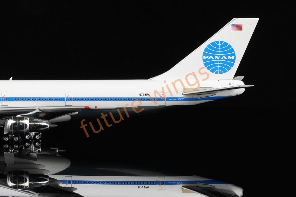 1:400 HX Models Pan AM B747-100 N747PA N735PA N732PA N733PA Aircraft Model With Stand+Free Tractor