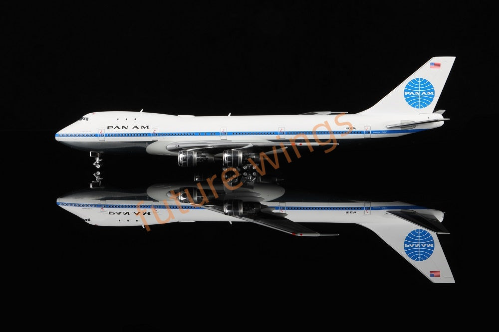1:400 HX Models Pan AM B747-100 N747PA N735PA N732PA N733PA Aircraft Model With Stand+Free Tractor