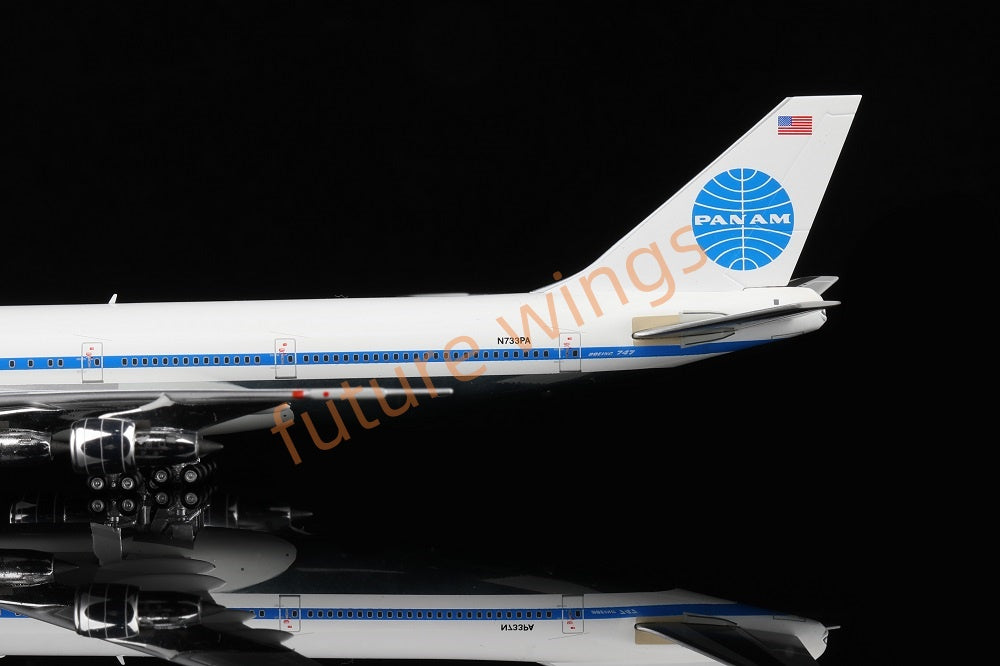 1:400 HX Models Pan AM B747-100 N747PA N735PA N732PA N733PA Aircraft Model With Stand+Free Tractor