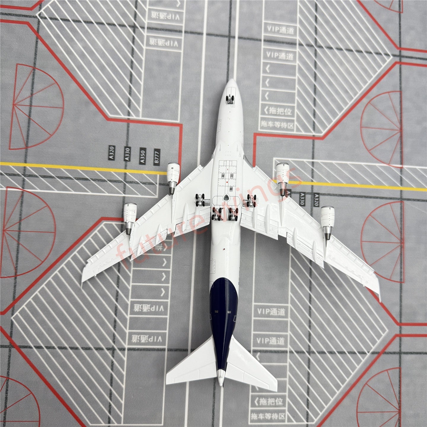 1:400 YY Wings Lufthansa Airlines B747-400 D-ABVY D-ABTA Aircraft Model+Free Tractor